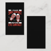 Carte De Visite Amusant introverti Chaussure Avoid Eye Contact (Devant / Derrière)