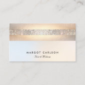 Carte De Visite Amusant moderne Silver Sequin Gold Beauté Salon (Devant)