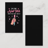 Carte De Visite Amusant Nail Tech Employé Coworker Manicure (Devant / Derrière)