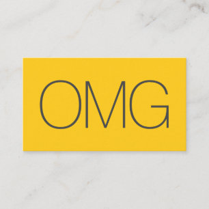 Carte De Visite Amusant OMG Jeune adulte profond Jaune