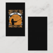 Carte De Visite Amusant pêcheur introduit par la ligne de pêche (Devant / Derrière)