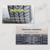 Carte De Visite Amusant pneu et expert du réglage de roue (Devant / Derrière)