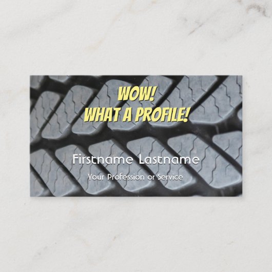 Carte De Visite Amusant pneu et expert du réglage de roue (Devant)