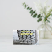 Carte De Visite Amusant pneu et réglage expert de la roue (Debout devant)