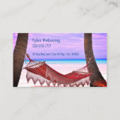 Carte De Visite Amusant Retraité, Beach Hammock, do-it-yourself Ga (Dos)