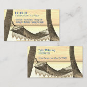 Carte De Visite Amusant Retraité, Beach Hammock, do-it-yourself Ga (Devant / Derrière)