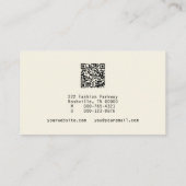 Carte De Visite Amusant Seamstress Mannequin Torso QR Code personn (Dos)