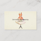 Carte De Visite Amusant Seamstress Mannequin Torso QR Code personn (Devant)