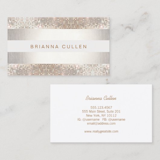 Carte De Visite Amusant, Séquence Argent (Devant / Derrière)