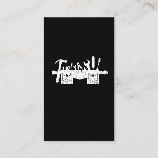 Carte De Visite Amusante ceinture d'outils de charpentier pour l'a (Devant)