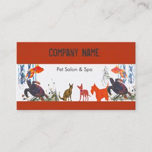 Carte De Visite Amusants Beaux Animaux Animaux Animaux (Devant)