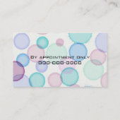 Carte De Visite Amusants Pastel Aquarelle Peinture Bubbles Motif (Dos)