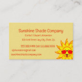 Carte De Visite Amusants Trop Chaud Sunshine Shade Blind Company (Devant)