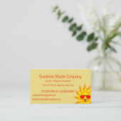 Carte De Visite Amusants Trop Chaud Sunshine Shade Blind Company (Debout devant)