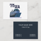 Carte De Visite Amusement Au Sea Cruise Ship (Devant / Derrière)