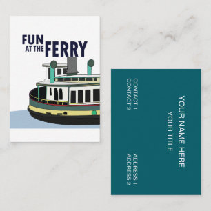 Carte De Visite Amusement Au Voyage En Bateau De Ferry
