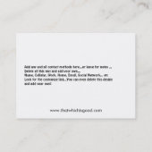 Carte De Visite Amusement courageux de Pickleball (Dos)