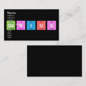 Carte De Visite Amusement de chimie de table périodique (Devant / Derrière)