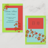 Carte De Visite Amusement de pavot à la mode (Devant / Derrière)