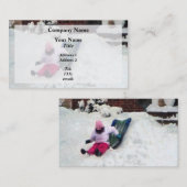 Carte De Visite Amusement d'hiver (Devant / Derrière)
