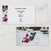 Carte De Visite Amusement d'hiver (Devant / Derrière)