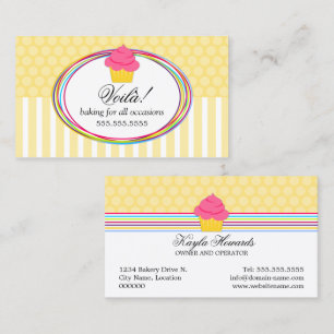 Carte De Visite Amusement et boulangerie de petit gâteau de