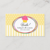 Carte De Visite Amusement et boulangerie de petit gâteau de (Devant)