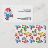 Carte De Visite amuseur de clowns bleus (Devant / Derrière)