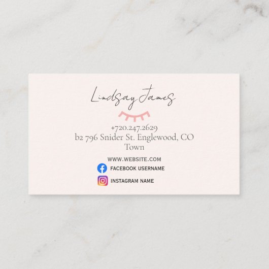 Carte De Visite Analyse de code QR rose professionnel pour réserve (Dos)