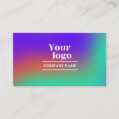 Carte De Visite Analyse De Dégradé Holographique Pour Connecter Le (Devant)