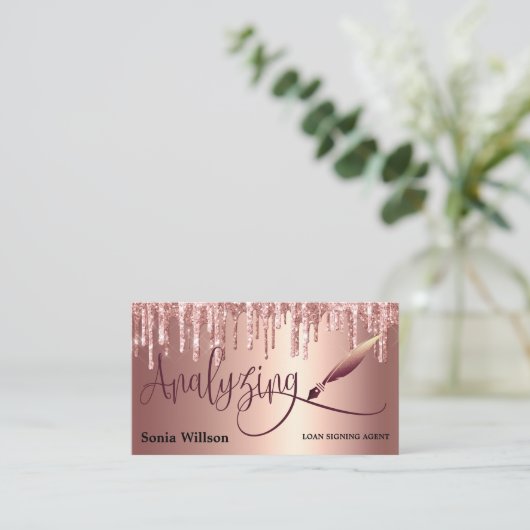 Carte De Visite Analyse de la calligraphie de script (Debout devant)