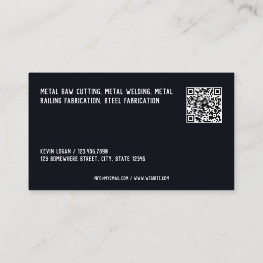 Carte De Visite Analyse de soudure mobile (Dos)