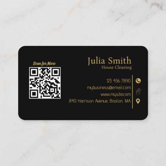 Carte De Visite Analyse des services de nettoyage pour connecter l (Dos)