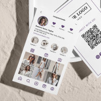 Analyse Instagram Pour Connecter QR Code Purple