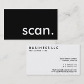 Carte De Visite analyser. (Devant / Derrière)