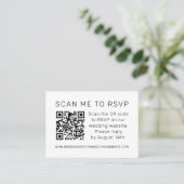 Carte De Visite Analyser moi dans RSVP Mariage QR Code RSVP (Debout devant)