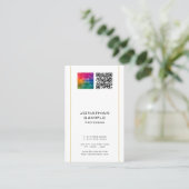 Carte De Visite Analysez-moi Modèle de code QR Téléchargez votre l (Debout devant)