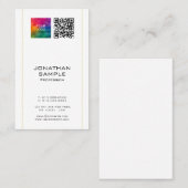 Carte De Visite Analysez-moi Modèle de code QR Téléchargez votre l (Devant / Derrière)