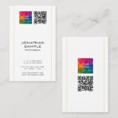 Carte De Visite Analysez-moi QR Code Téléchargez le logo de votre  (Devant / Derrière)