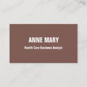 Carte De Visite Analyste Commercial de la Santé Code QR Terracotta (Devant)