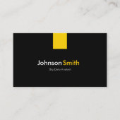 Carte De Visite Analyste de Big Data - moderne jaune ambre (Devant)