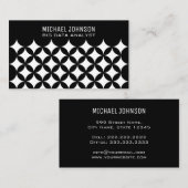 Carte De Visite Analyste de Big Data Professionnel moderne Black W (Devant / Derrière)