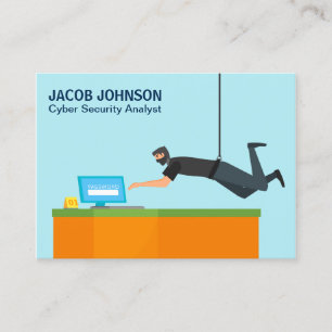 Carte De Visite Analyste de cybersécurité moderne
