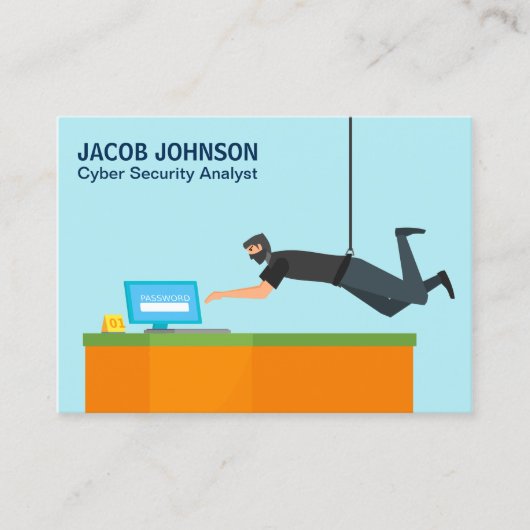 Carte De Visite Analyste de cybersécurité moderne (Devant)