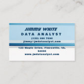 Carte De Visite Analyste de données blanc et bleu (Dos)