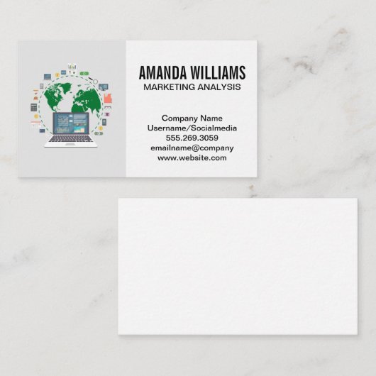 Carte De Visite Analyste de données | Graphique (Devant / Derrière)