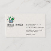 Carte De Visite Analyste de données informatiques | Informations t (Dos)