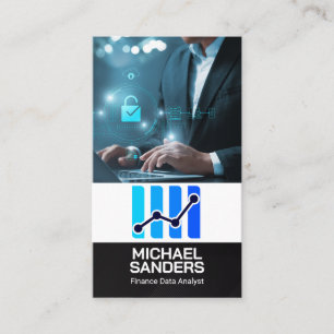 Carte De Visite Analyste de données   Logo Finance Tech