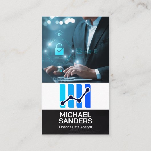 Carte De Visite Analyste de données | Logo Finance Tech (Devant)