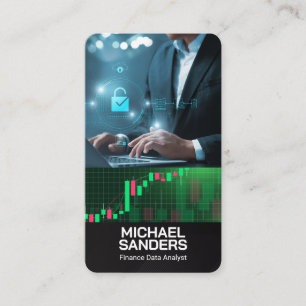 Carte De Visite Analyste de données Technologie financière Gra
